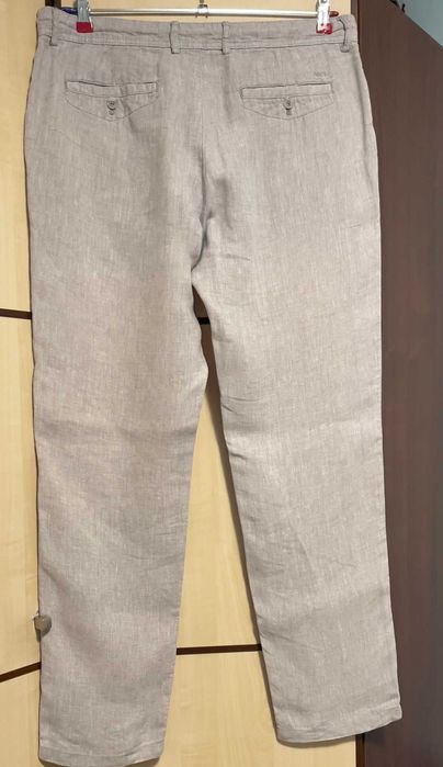 Spodnie męskie 100% len - marki MCNEAL - pas 96 cm.