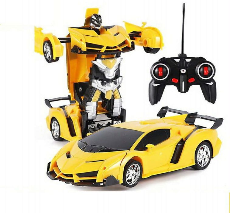 Samochód Zdalnie Sterowany 2w1 Auto-Robot Zabawka dla Dziecka Led Auto