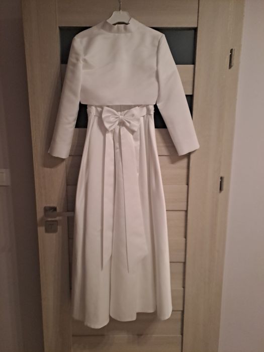 Suknia komunijna r. 146 cały zestaw