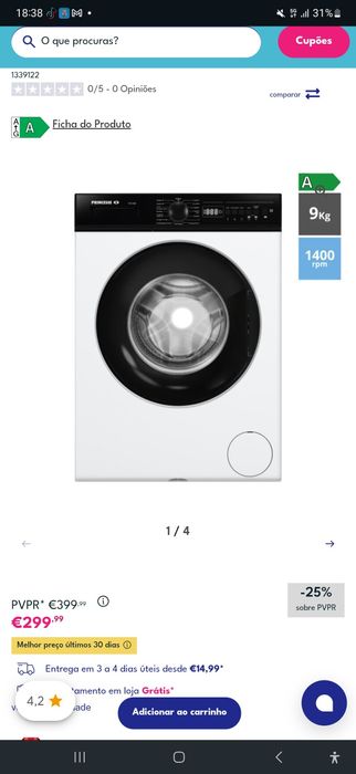 Máquina de lavar roupa 2 messes de uso