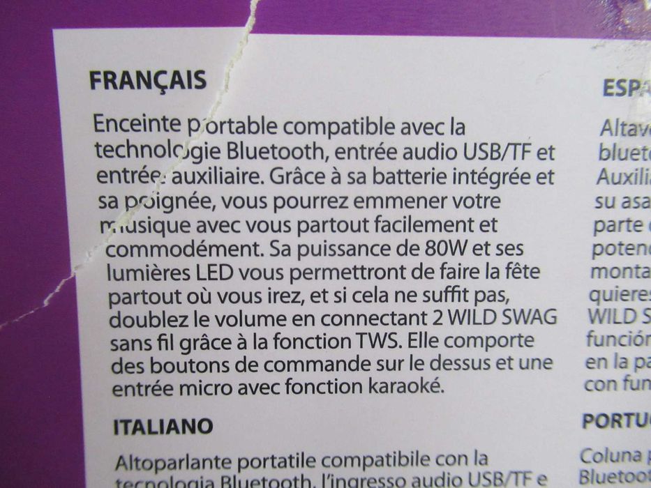 Caixa de som / coluna portatil como nova