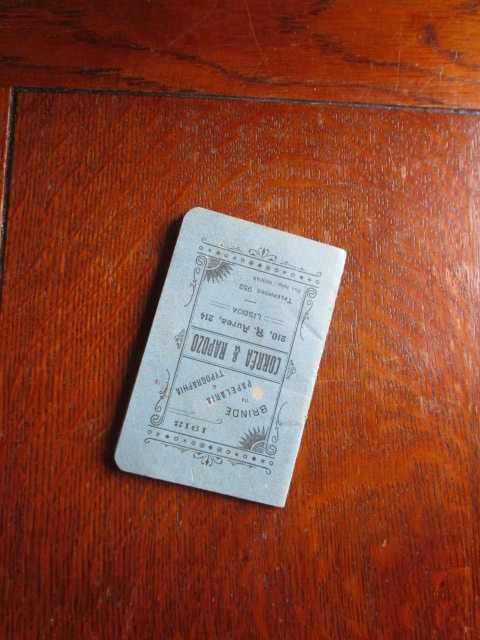 pequena agenda brinde ano 1913 publicitário  calendário