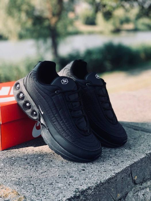 Кросовки с мембранной найк ВатерПроф водоотталкивающие кросовки Nike air max DN Triple черные спортивные красовки найк