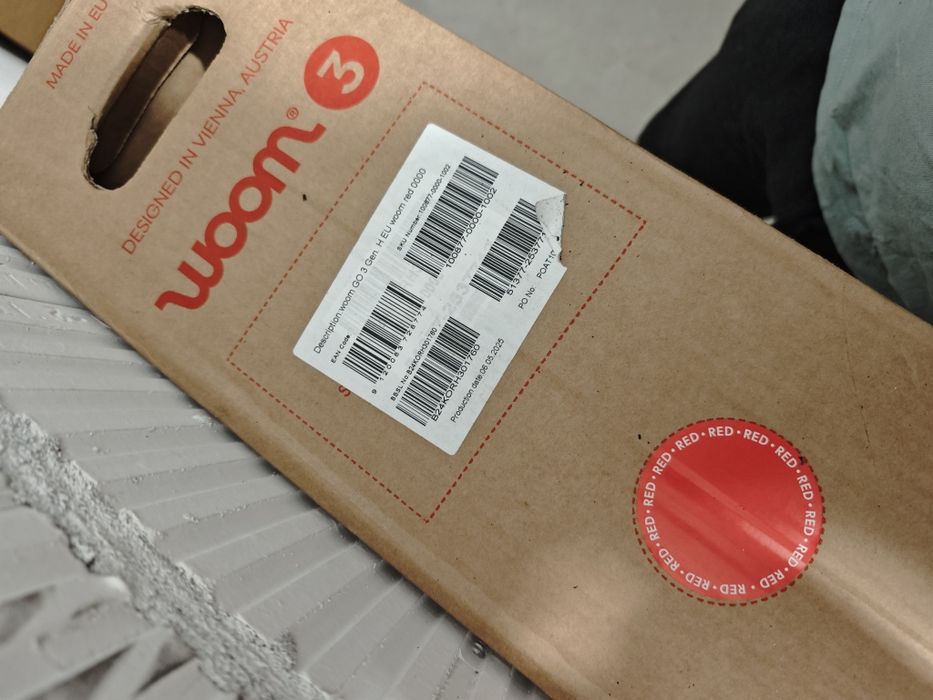 Nowy Lekki Rowerek rower Woom 3 16 cali 105-120 cm NOWY 5,4 Kg czerwony
