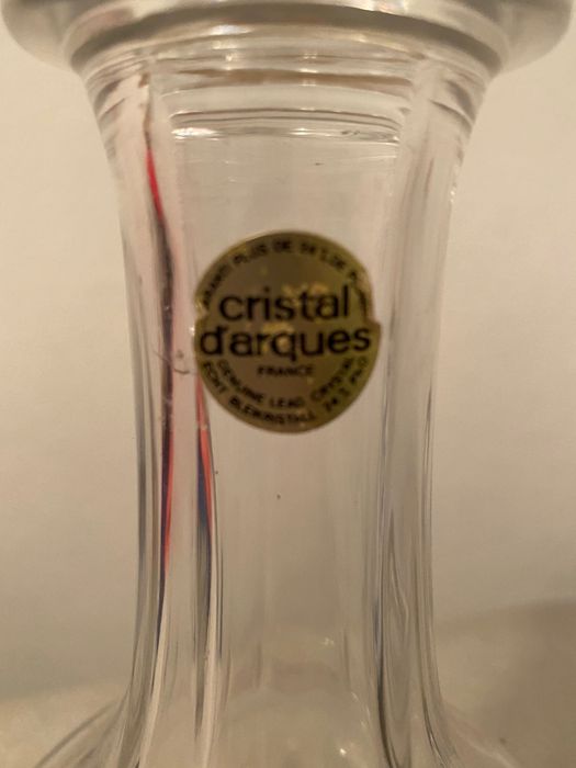 Garrafa antiga de vidro cristal d’arques64750647780995121