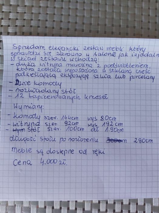 Zestaw mebli do salonu
