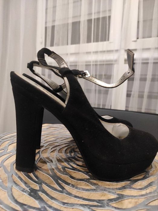 Buty szpilki czarne na obcasie SHICK 39