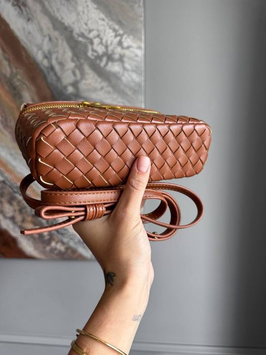 РОЗПРОДАЖ‼️ Bottega Veneta Bang Bang Bag in Brown / сумочка Bottega / жіноча сумочка