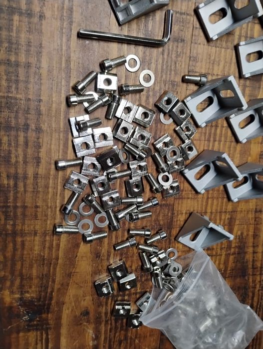 Caixilharia, suportes de canto de perfil de alumínio