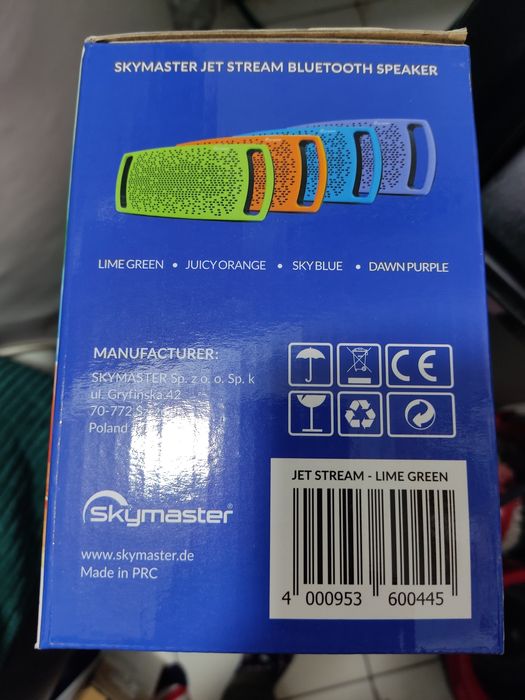 Głośnik Skymaster Jet Stream - Bluetooth, USB, AUX, Karta SD - Zielony