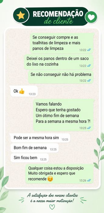 Serviços de limpeza doméstica, residencial e comercial