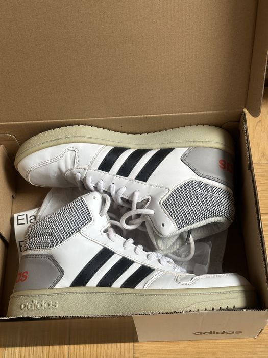 Adidas hopps mid 2.0 k buty za kostkę sneakersy białe klsayki 38