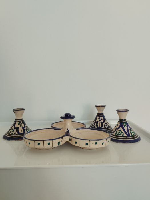 Conjunto triplo de mini tajines Marroquinos (vintage)