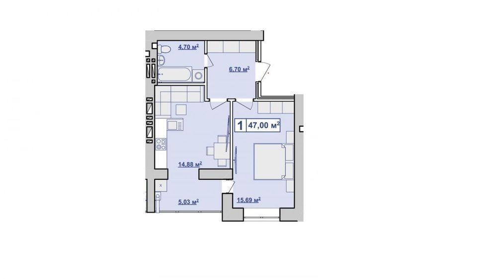 Однокімнатний сирець біля парку Шевченка