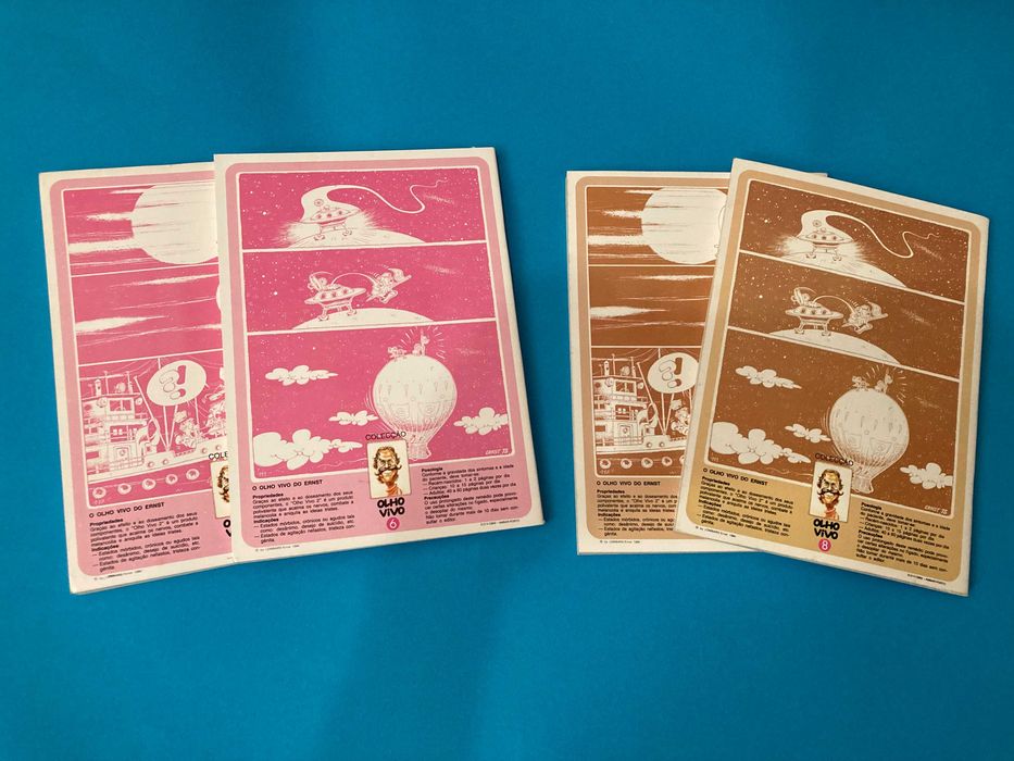 Rara Colecção de 8 Cadernos Escolares Olho Vivo Serge Ernst Anos