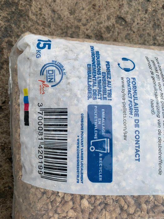 Pellet Sylva En Plus, Din Plus czysty, idealny do każdego pieca