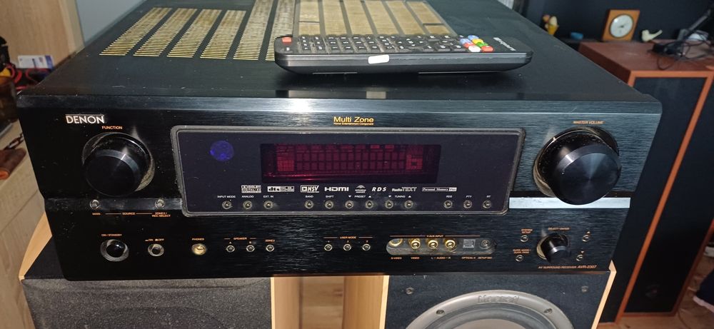 amplituner 7.1 denon avr-2307 fajny stan, kolos, pilot, hdmi.