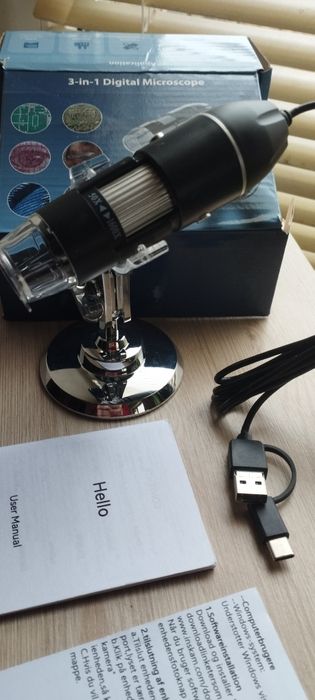Цифровий Мікроскоп 1600 Х (бренд inskam) +підставка