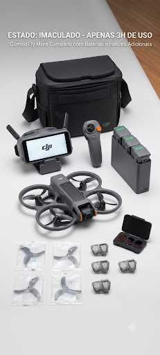 DJI Avata 2 Fly More Combo - Estado Imaculado (Apenas 3h de uso!)