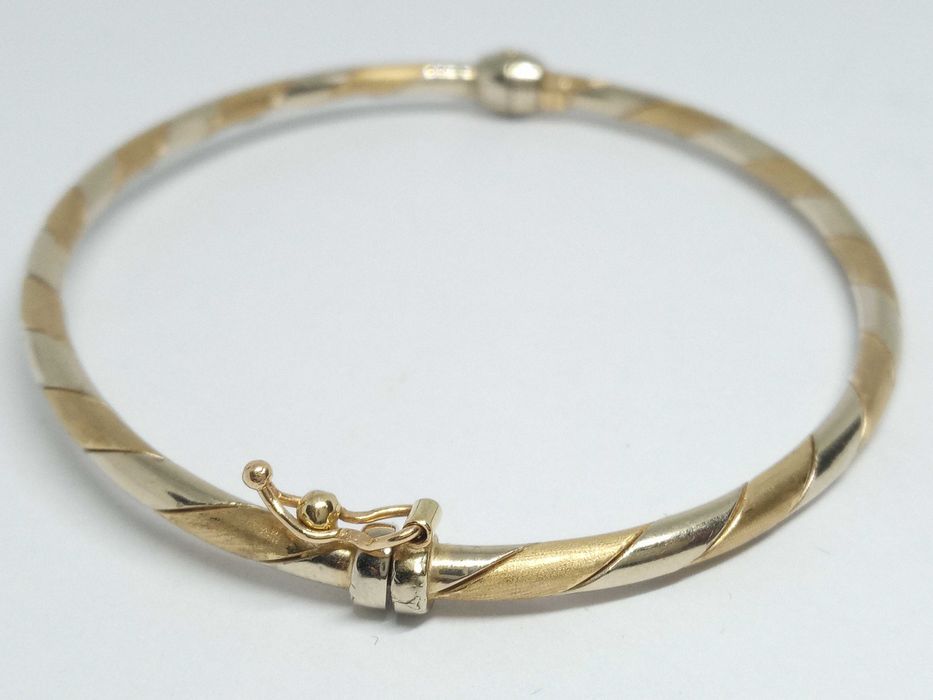 Lombardowski. Wyjątkowa złota sztywna bransoletka pr.585 6,26g