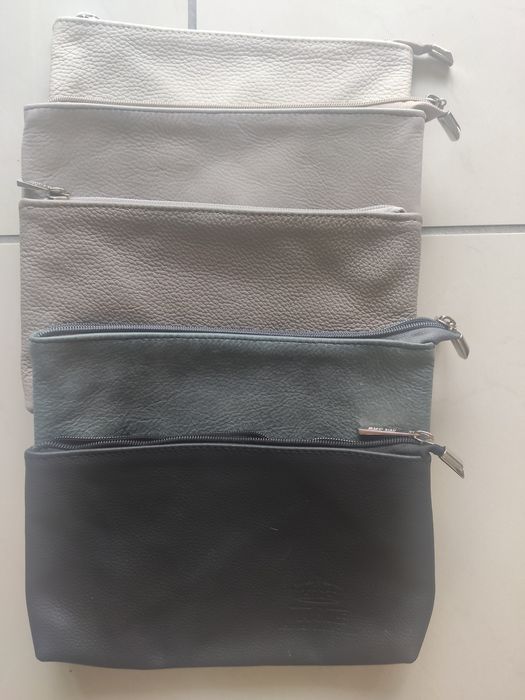 Kosmetyczka Pojemna 100% Skóra Nowa