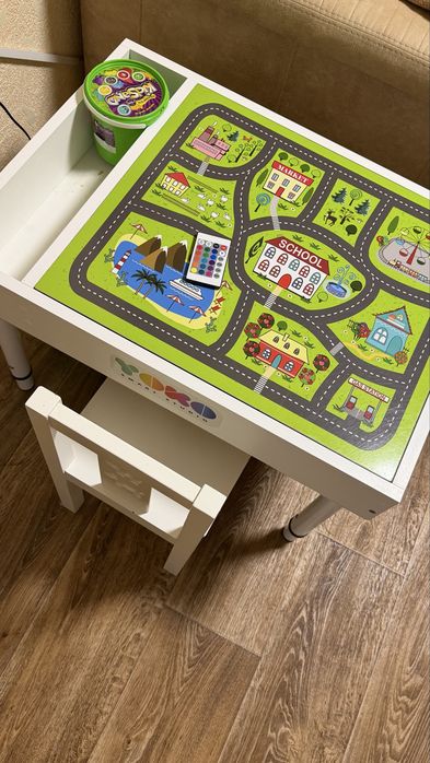 Інтерактивний світловий стіл yoko дитячий і стул ikea
