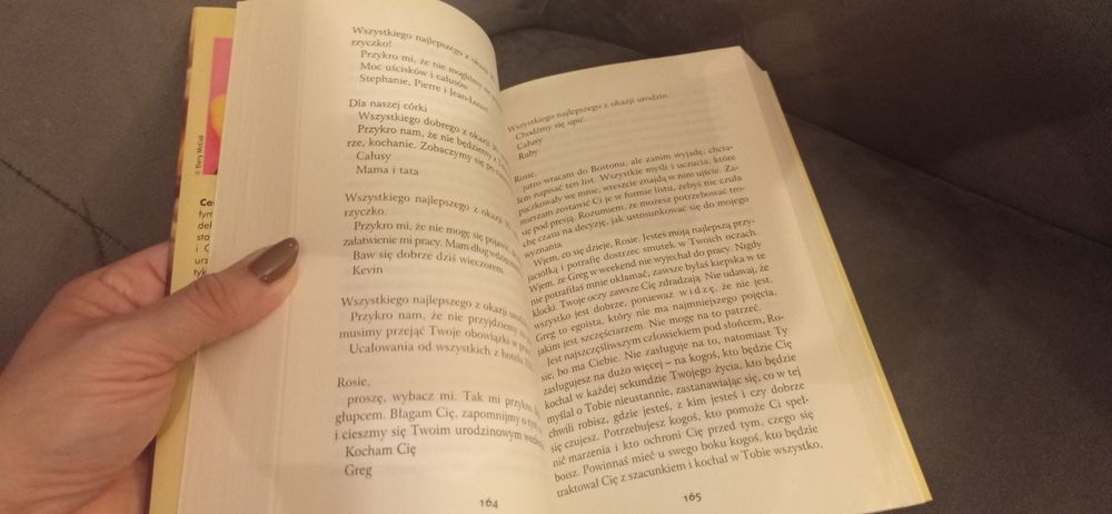 Książka "Love, Rosie" o miłości Cecelia Ahern