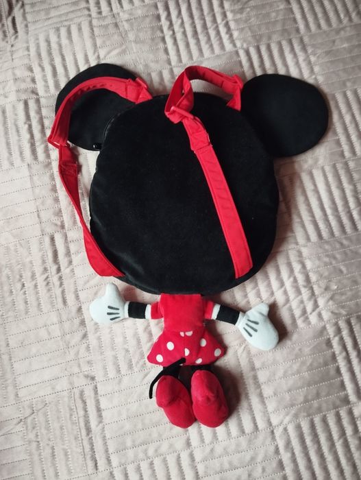 plecak plecaczek przedszkolny myszka Minnie mouse welur