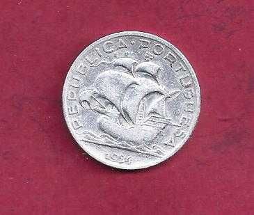 Republica  5   Escudos 1934 Prata Bonita