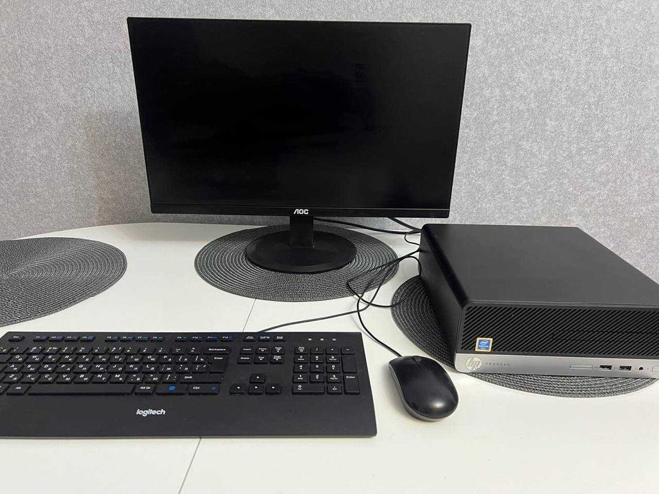 Комплект ПК HP ProDesk 400 + монітор 24" AOC + клава + миша