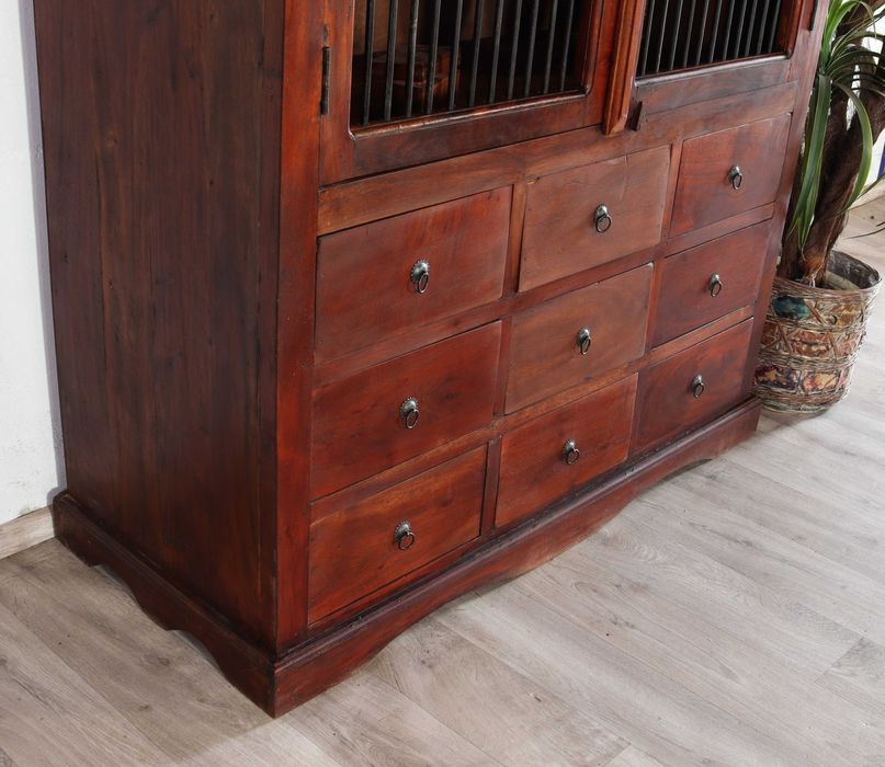 Witryna z drewna egzotycznego 180x50x115cm