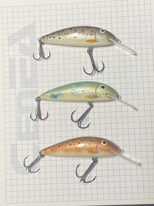 Zestaw przynęt na troć, Papaja, woblery trociowe z Czarnego rękodzieło