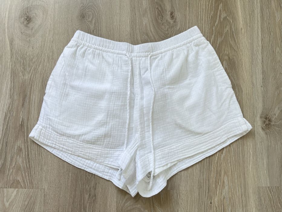 H&m muślinowe szorty spodenki białe H&m rozm M