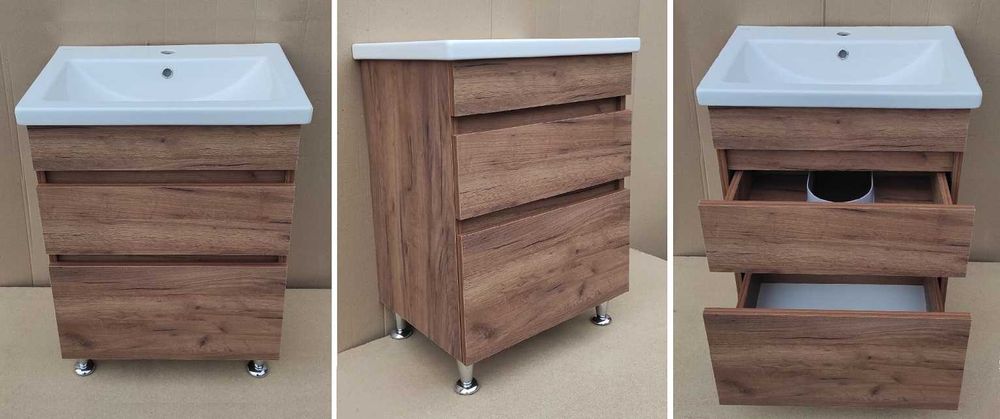 Новая цветная тумба с прямоугольной раковиной Комо 50, 60, 70, 80 см ...