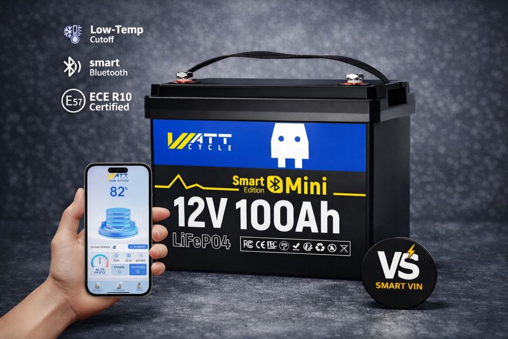 Якісні lifepo4 акб 100ah smart mini wattcycle акумулятор