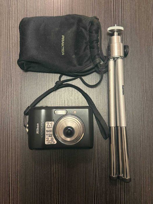 Nikon Coolpix L16 | Stan IDEALNY (Brak Rys!) | Statyw Hama + Etui | Retro CCD