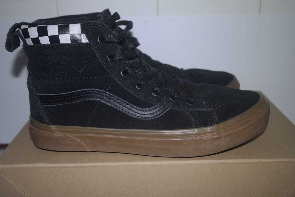 Tenís vans SK8-HI Preto/Xadrez quase sem uso