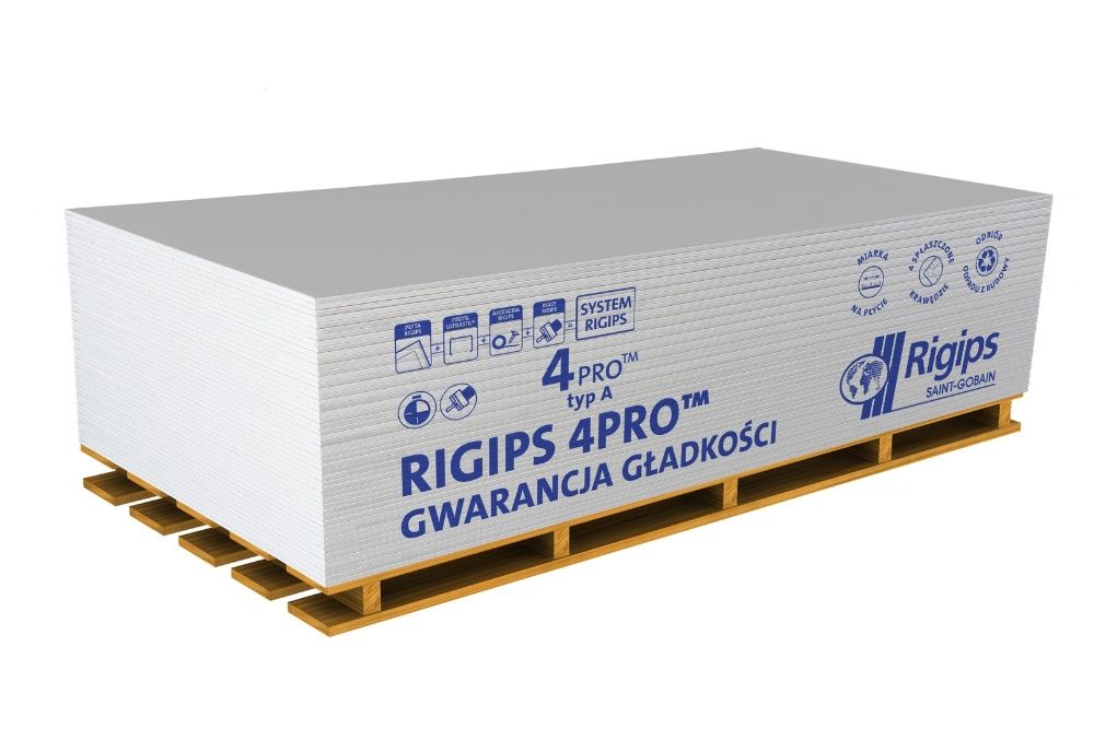 Płyty GK płyta RIGIPS PRO karton-gips 2m 2,6m 3m zwykła i woda PROFILE