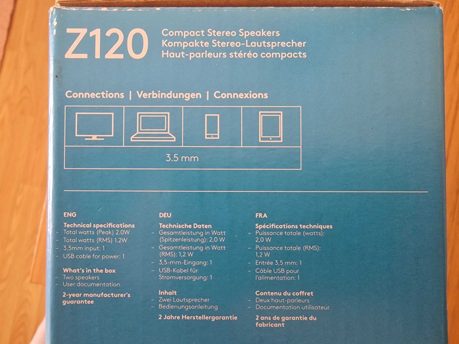 Colunas Logitech Z120 (novas)