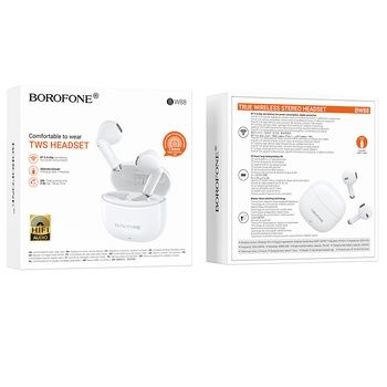 Borofone Słuchawki Bluetooth TWS BW88 Deep Rhyme białe