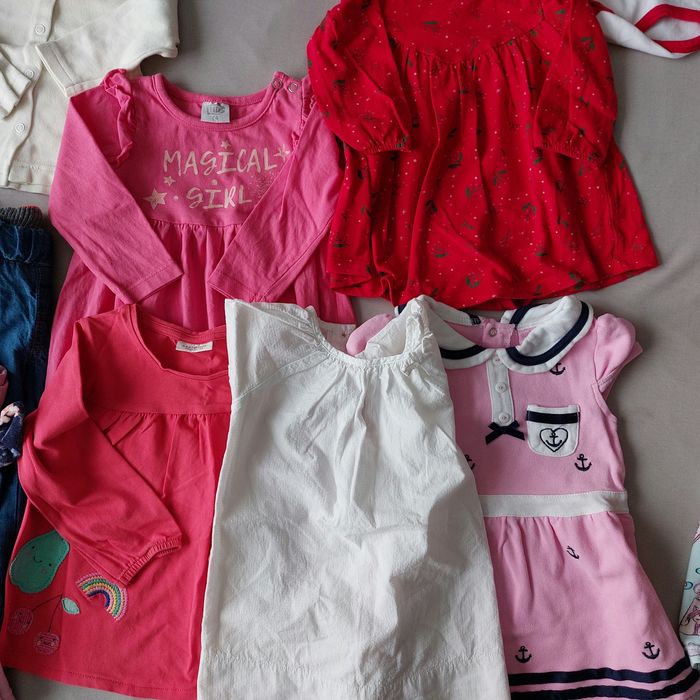 Ubrania PAKA ubranka dziewczynka rozmiar 74, 30+ szt. PACZKA