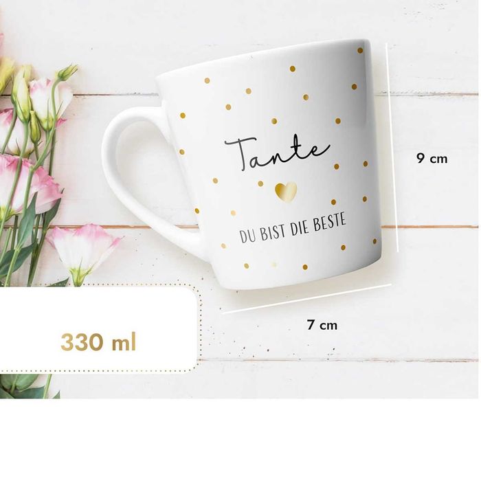 Kubek ceramiczny 330ml Amari dla cioci na prezent dziękuję