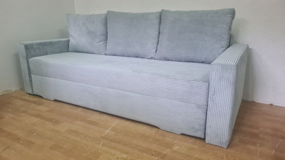 Nowa sofa sprężyny automat sztruks welur plusz kanapa wersalka tapczan
