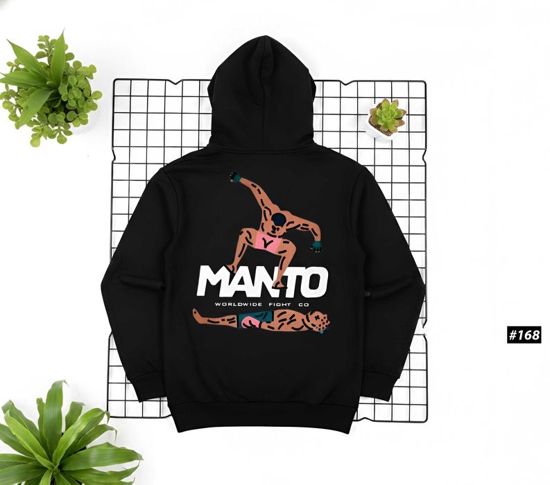 Cotton 100% • Новое Черное Худи MANTO Strike • Кофта Зипка МАНТО