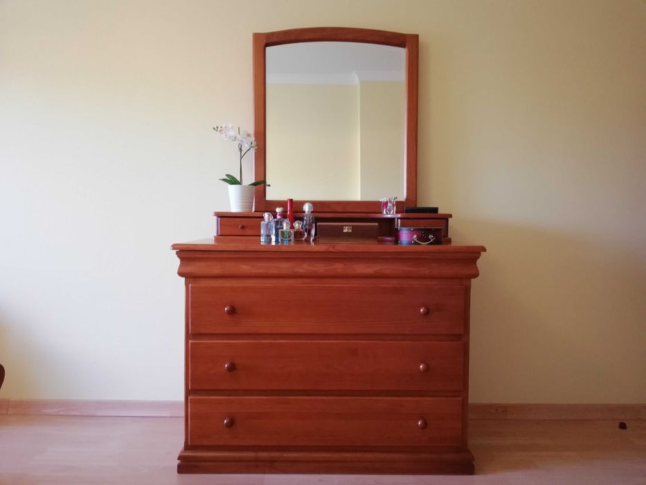 Mobília quarto casal madeira maciça (cor mel)
