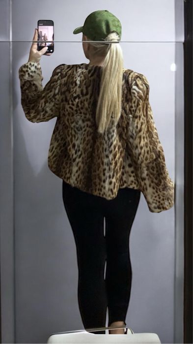 Шуба оцелот размер м л рысь не норка