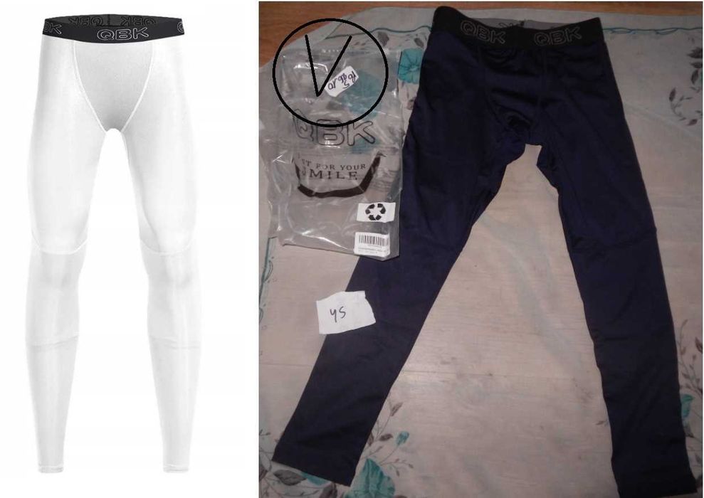 Wyprzedaż->legginsy r. ys qbk dziecięce GRANATOWE