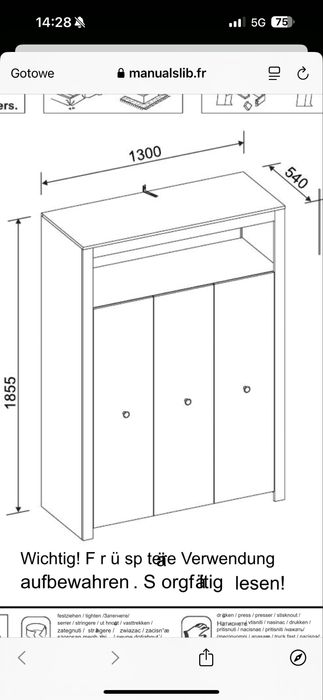 Szafa IKEA (130x185x54) – Stan dobry, rozłożona