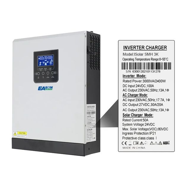 Інвертор 24В  EASUN 3kW 24V ISolar SPH 3KW