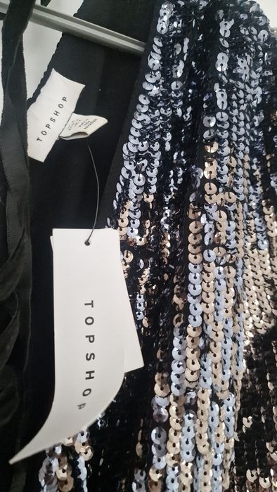 Sukienka, cekiny, odkryte plecy, rozm.M new look